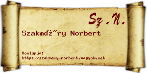 Szakmáry Norbert névjegykártya