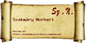 Szakmáry Norbert névjegykártya